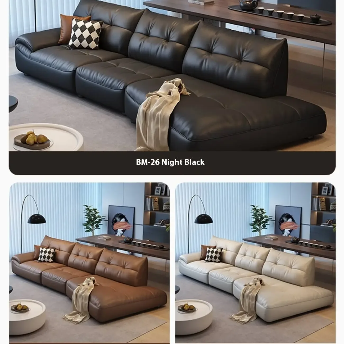 主图-06 Globe Furnishings - Corner-shaped leather sofa with top-grain cowhide
