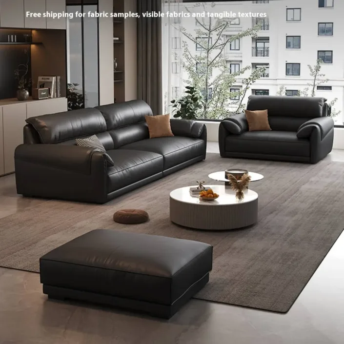 Globe Furnishings - Italian Modern Minimalist Dream Leather Sofa Globe Furnishings - Italian Modern Minimalist Dream Leather Sofa