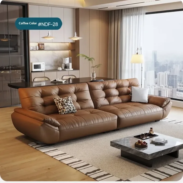 Globe Furnishings - Italian cloud-like top-grain leather sofa Globe Furnishings - Italian cloud-like top-grain leather sofa