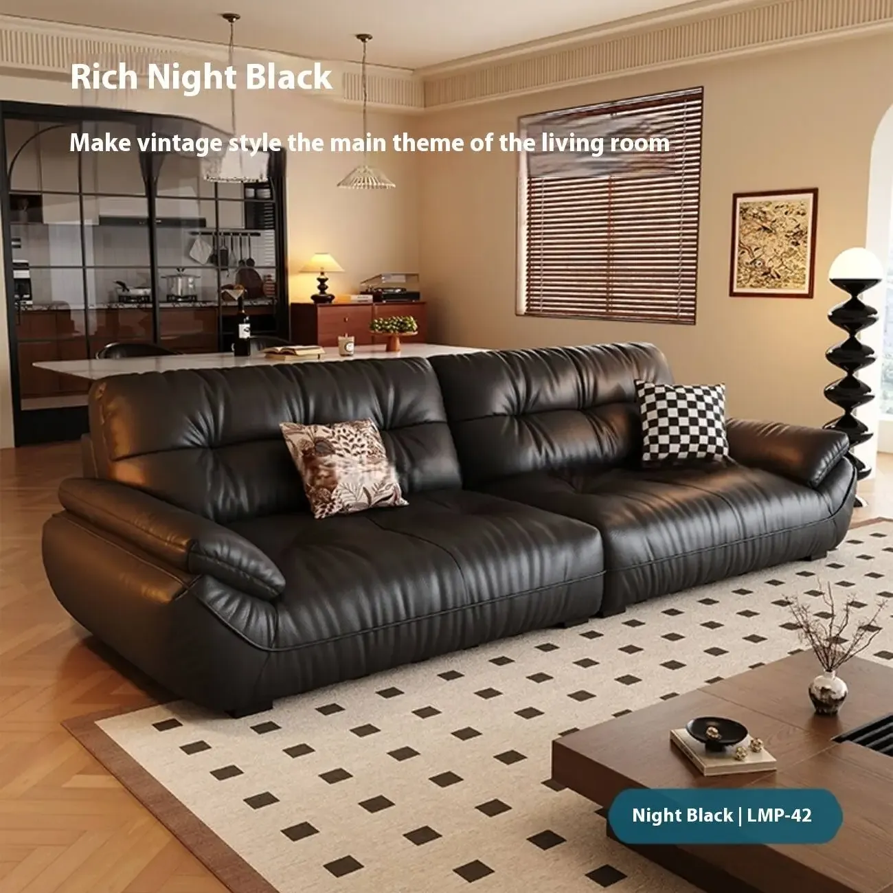 主图-06 Globe Furnishings - Luxury-inspired modern beige leather sofa