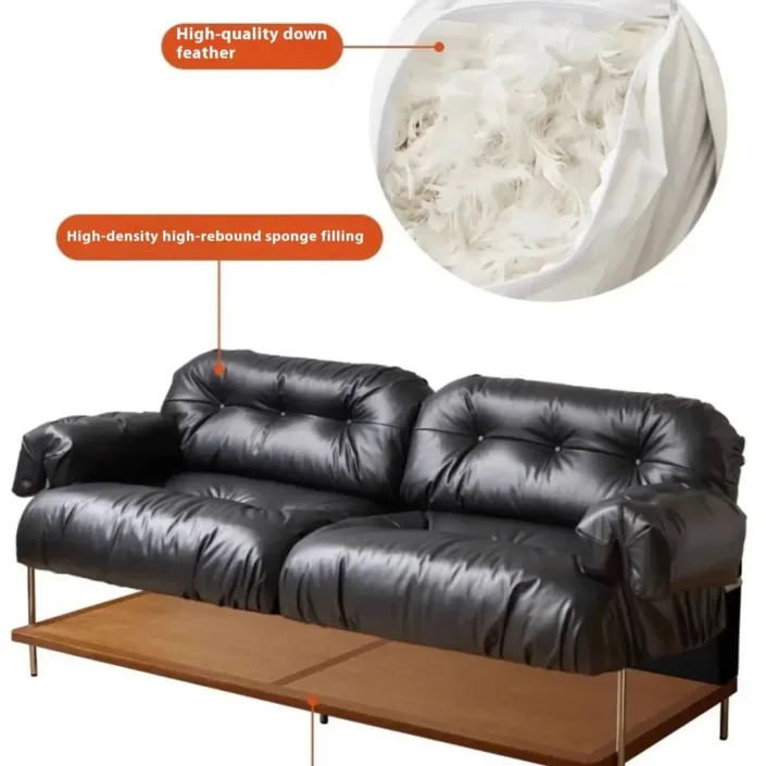 Globe Furnishings - Cloud-shaped Ear-shaped Leather Sofa
