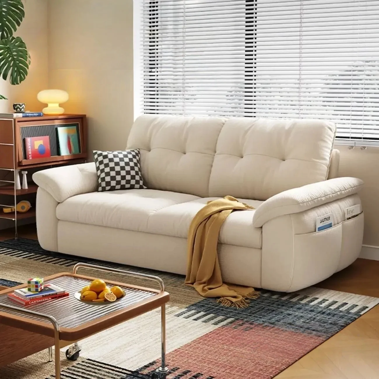 主图-06 Globe Furnishings - Removable and Washable Cat-Scratch-Resistant Cloud-Shaped Folding Sofa Bed