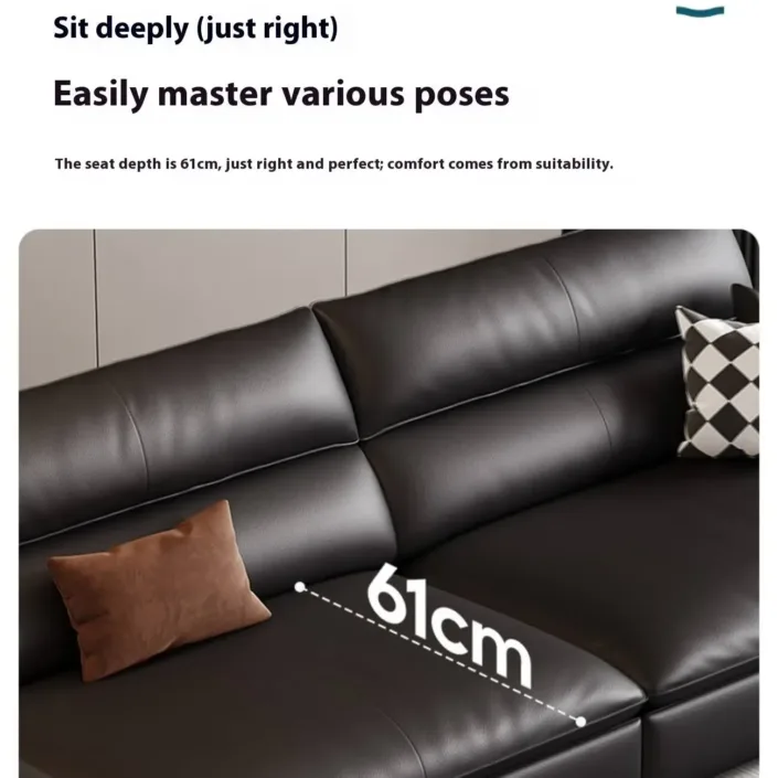 Globe Furnishings - Italian Light Luxury Top-Grain Leather Sailboat Sofa Globe Furnishings - Italian Light Luxury Top-Grain Leather Sailboat Sofa