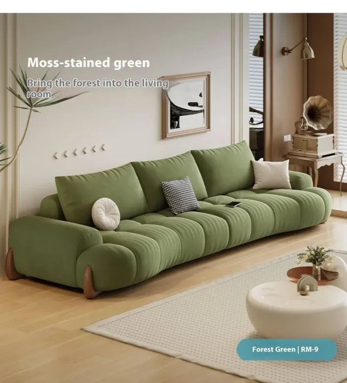 Globe Furnishings - New French Curved Tech Fabric Sofa Globe Furnishings - New French Curved Tech Fabric Sofa