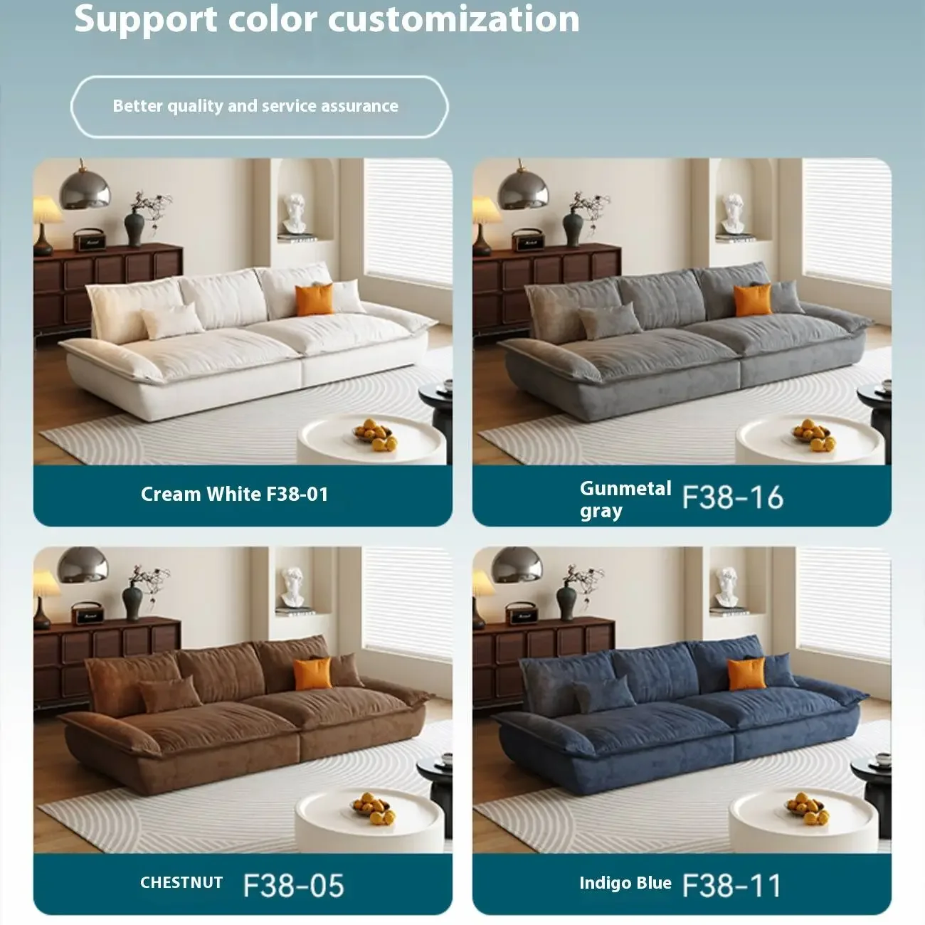 主图-07 Globe Furnishings - Sailcloth Upholstery Breathable Cotton-Linen Sofa Set