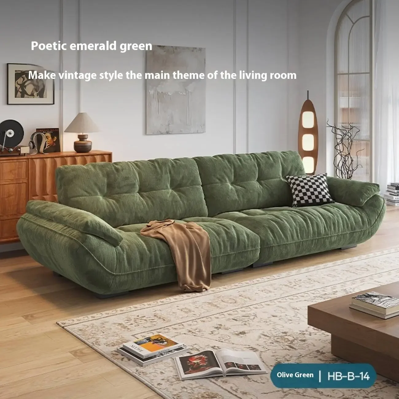 主图-07 Globe Furnishings - New Modern Cream Cloud Sofa