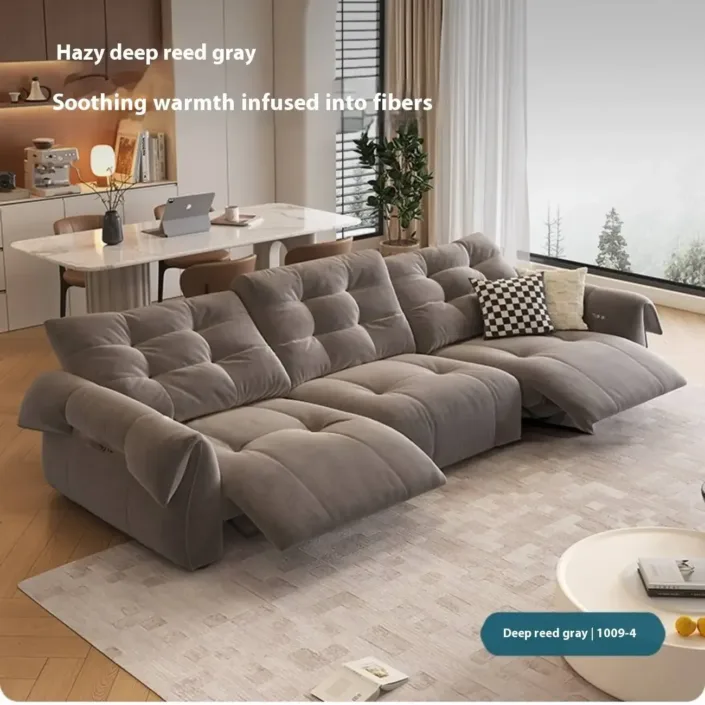Globe Furnishings - Chenille Swan Neck Armrest Electric Sofa Globe Furnishings - Chenille Swan Neck Armrest Electric Sofa