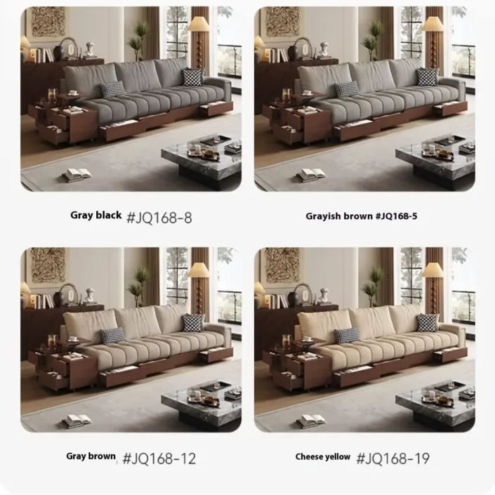 Globe Furnishings - Medieval-style cotton and linen solid wood fabric sofa Globe Furnishings - Medieval-style cotton and linen solid wood fabric sofa