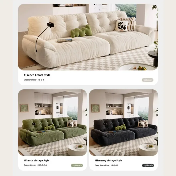 Globe Furnishings - Modular Puff Cloud Fabric Sofa Globe Furnishings - Modular Puff Cloud Fabric Sofa
