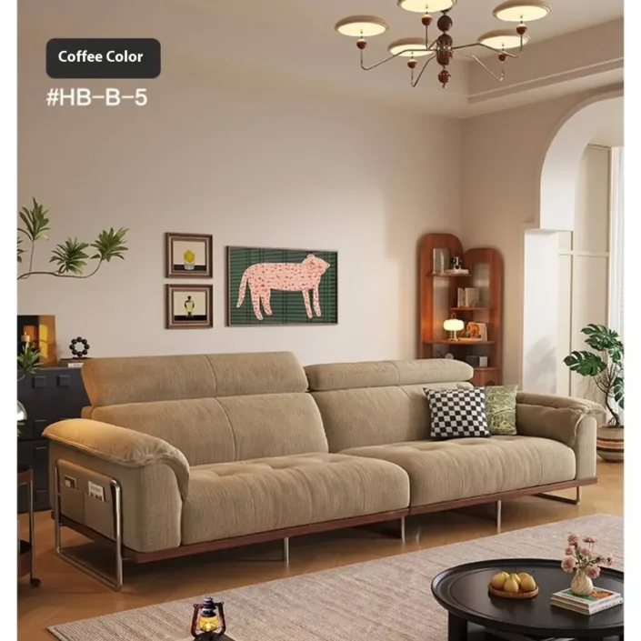 Globe Furnishings - Adjustable High-Leg Cream Vintage Sofa Globe Furnishings - Adjustable High-Leg Cream Vintage Sofa