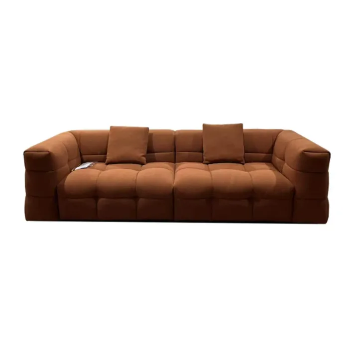Globe Furnishings - Marshmallow Compressed Straight Row Fabric Sofa Globe Furnishings - Marshmallow Compressed Straight Row Fabric Sofa
