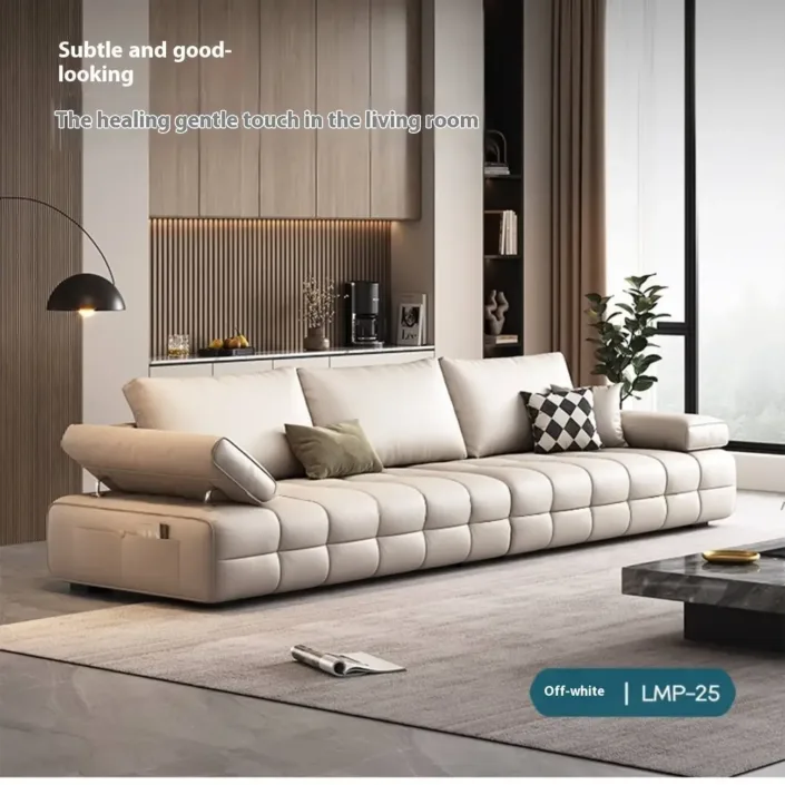 Globe Furnishings - Italian Minimalist Full Genuine Leather New Lawrence Sofa Globe Furnishings - Italian Minimalist Full Genuine Leather New Lawrence Sofa