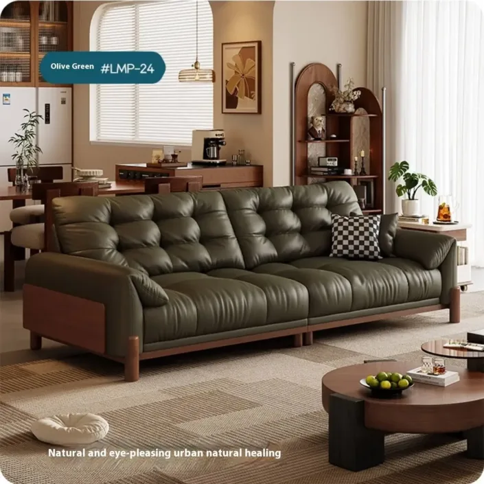 Globe Furnishings - Medieval solid wood modular leather sofa Globe Furnishings - Medieval solid wood modular leather sofa
