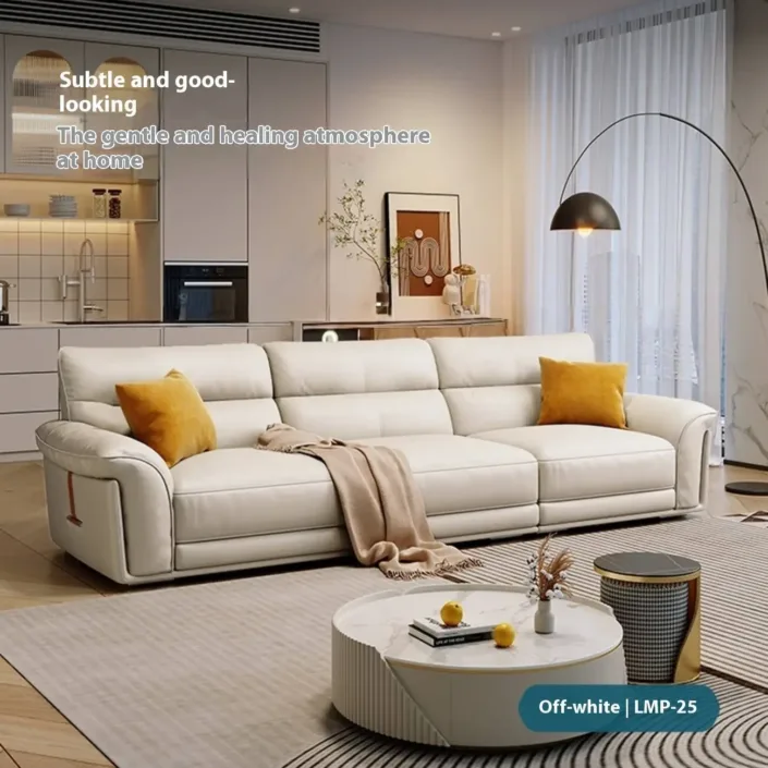 Globe Furnishings - New Italian Top-Grain Leather Light Luxury Modern Sofa Globe Furnishings - New Italian Top-Grain Leather Light Luxury Modern Sofa