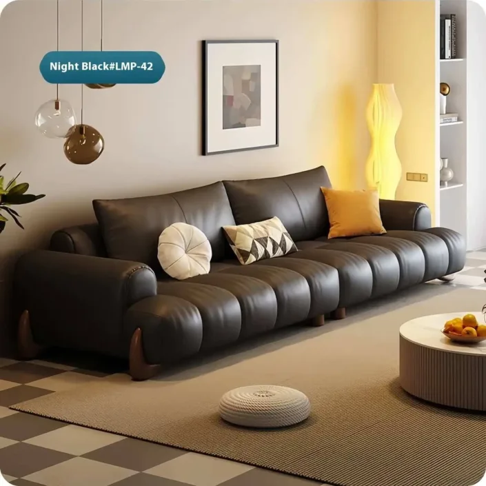 Globe Furnishings - Italian Cream Style Straight Piano Key Sofa Globe Furnishings - Italian Cream Style Straight Piano Key Sofa