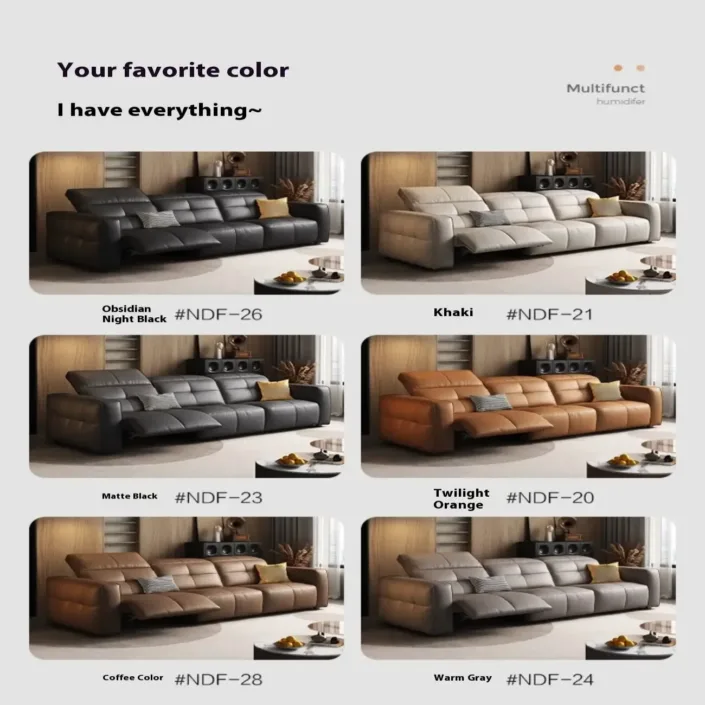 Globe Furnishings - Italian Minimalist Genuine Leather Functional Sofa Globe Furnishings - Italian Minimalist Genuine Leather Functional Sofa