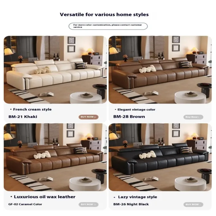 Globe Furnishings - Italian Minimalist Light Luxury Top Grain Leather Sofa Globe Furnishings - Italian Minimalist Light Luxury Top Grain Leather Sofa