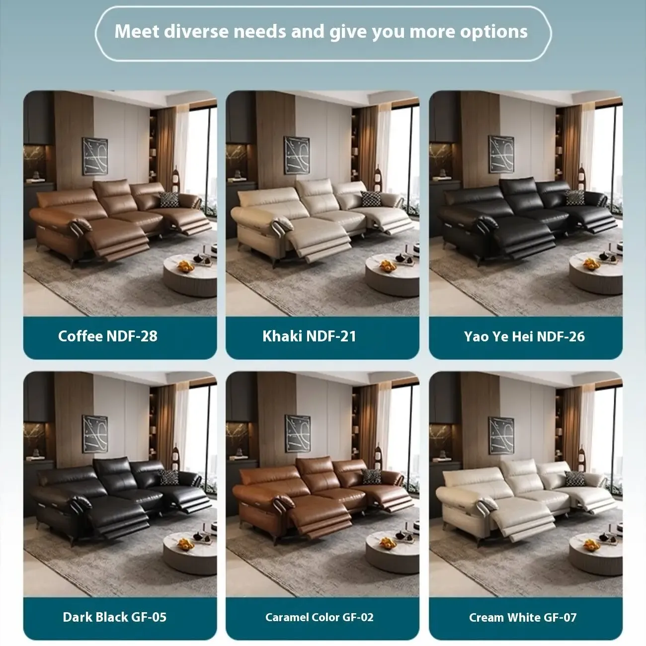 主图-07 Globe Furnishings - Italian Multifunctional Full-Grain Leather Sofa