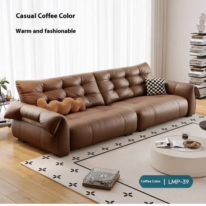 Globe Furnishings - Creamy Top-Grain Leather Swan Sofa: New Seasonal Release Globe Furnishings - Creamy Top-Grain Leather Swan Sofa: New Seasonal Release