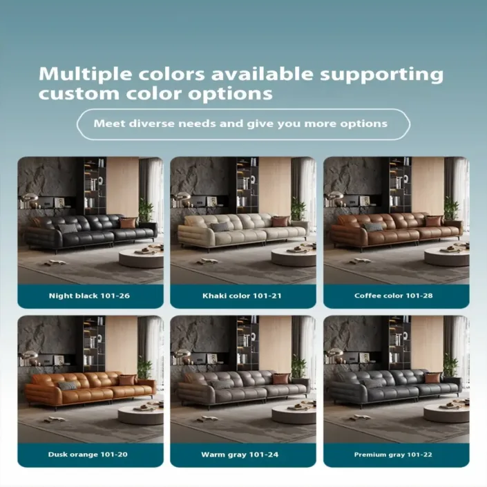 Globe Furnishings - Straight-row leather sofa with glass legs Globe Furnishings - Straight-row leather sofa with glass legs