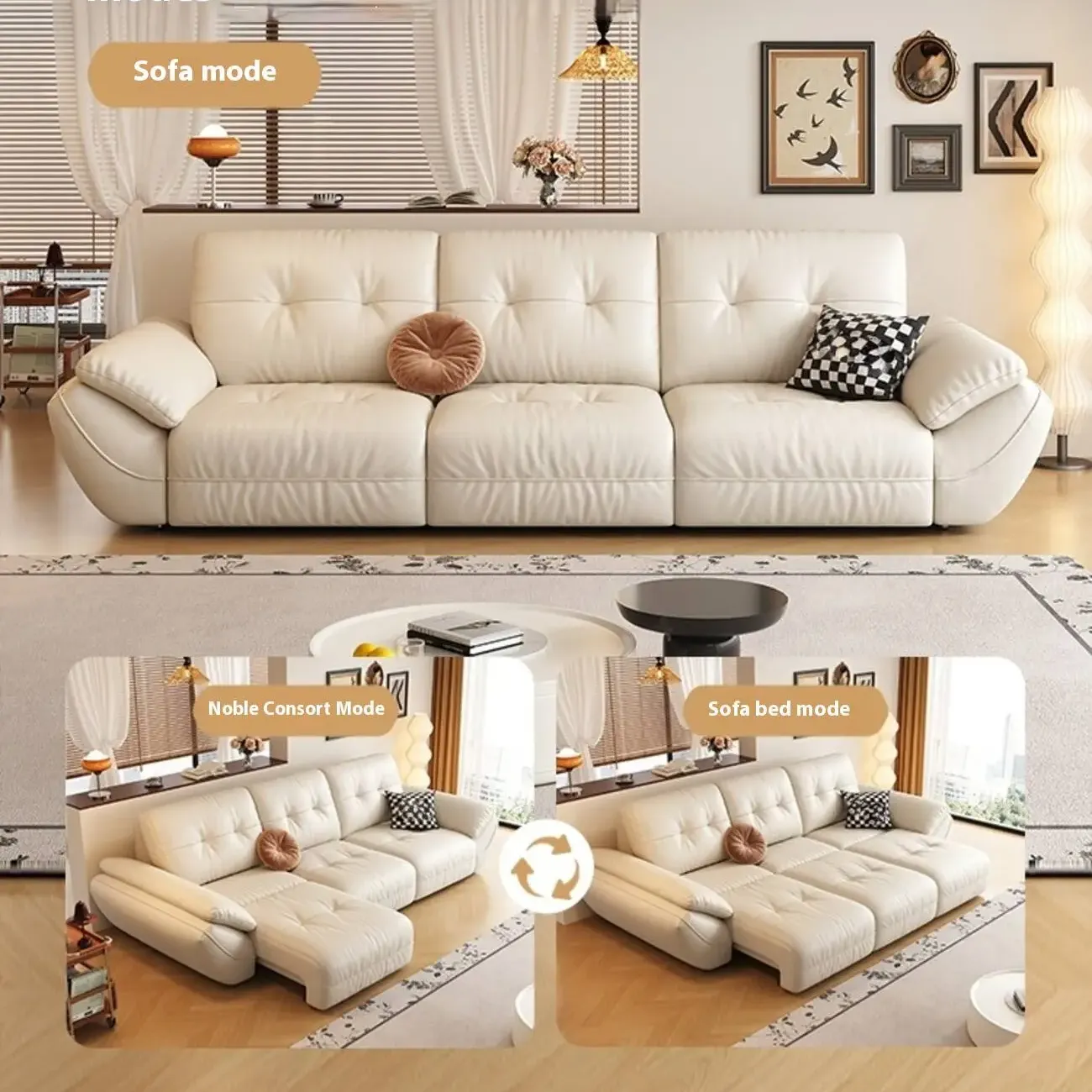 主图-07 Globe Furnishings - Italian-Style Electric Reclining Leather Sofa