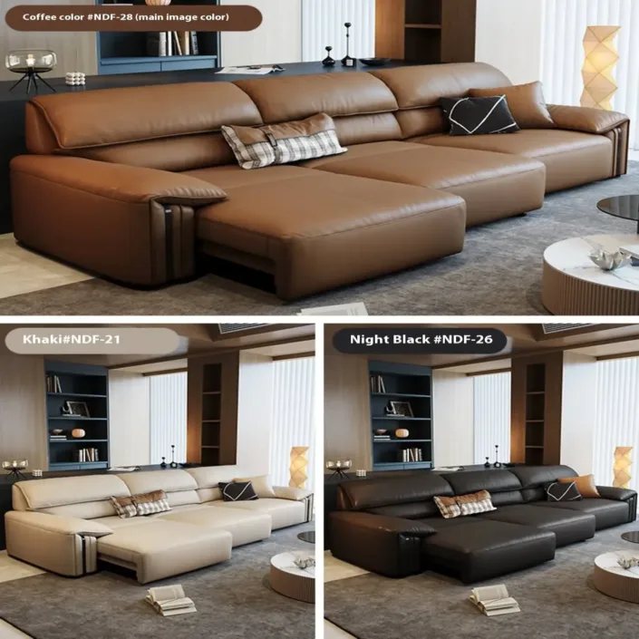 Globe Furnishings - Italian Minimalist Electric Reclining Top-Grain Leather Sofa Globe Furnishings - Italian Minimalist Electric Reclining Top-Grain Leather Sofa