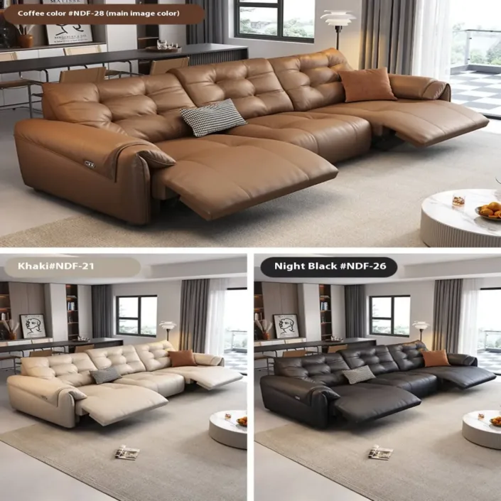 Globe Furnishings - Electric Multi-Function Top-Grain Leather Sofa Globe Furnishings - Electric Multi-Function Top-Grain Leather Sofa