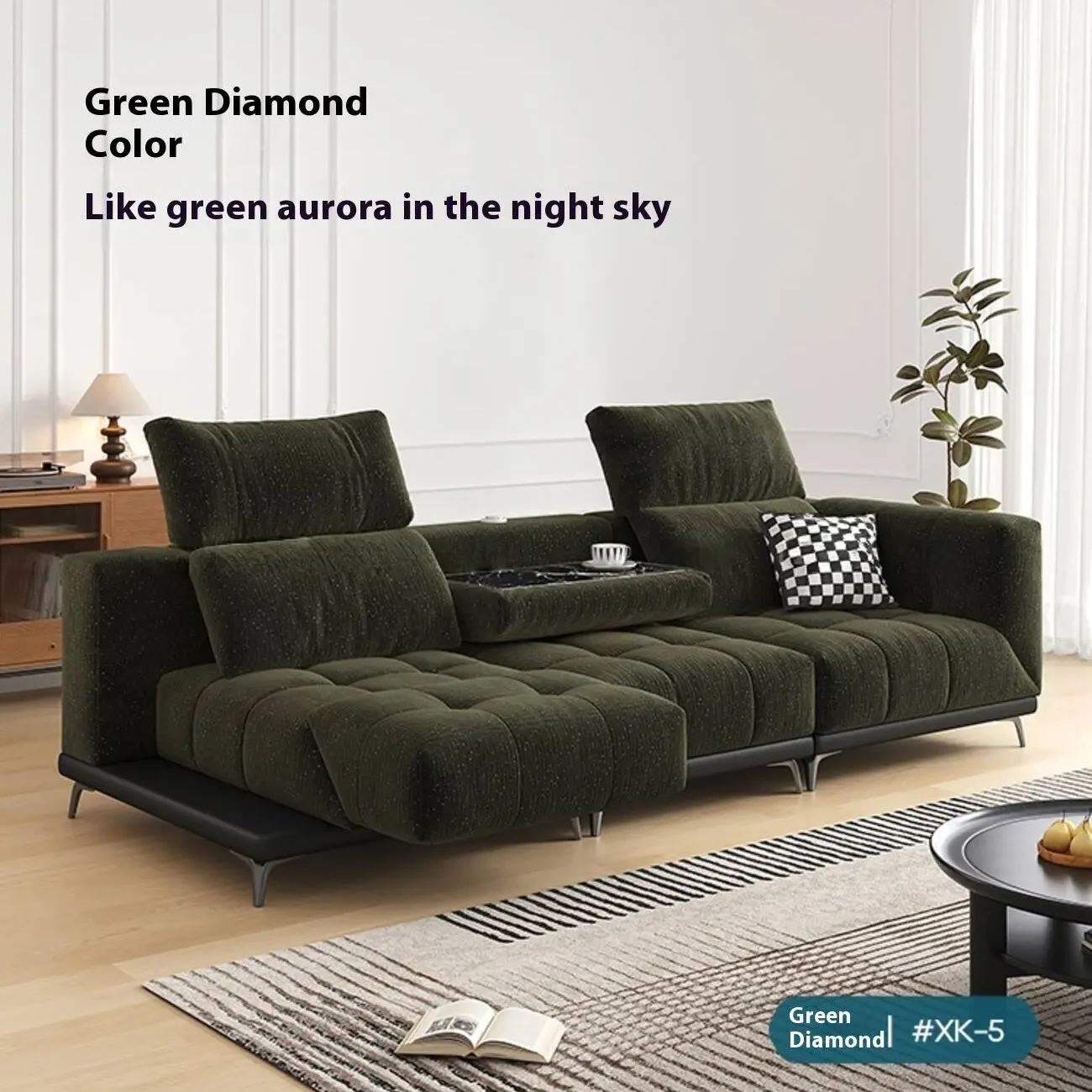 主图-08 Globe Furnishings - Versatile Multi-Functional Adjustable Fabric Sofa