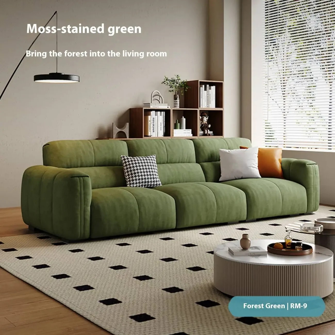 主图-08 Globe Furnishings - New Cream-Toned Tech Fabric Sofa in Linear Design