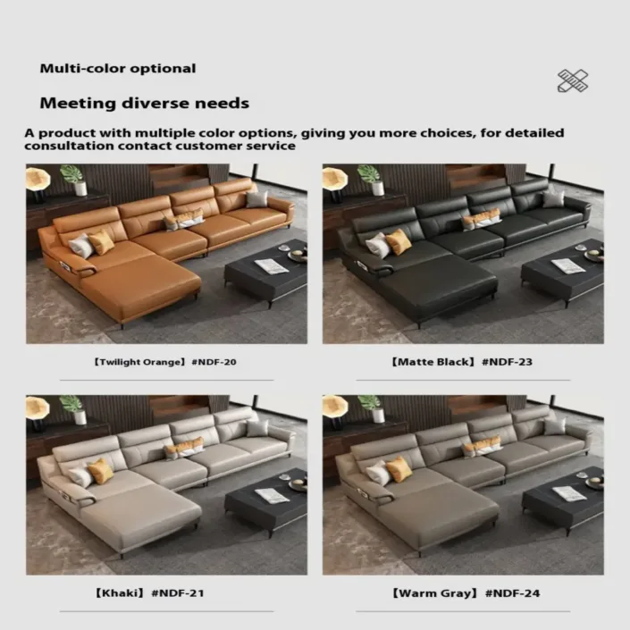 Globe Furnishings - Italian Minimalist Top-Grain Leather Chaise Corner Sofa Globe Furnishings - Italian Minimalist Top-Grain Leather Chaise Corner Sofa