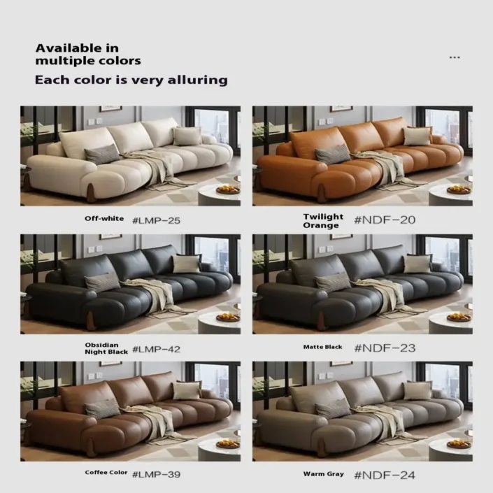 Globe Furnishings - Italian Curved Cream-Colored Leather Sofa Globe Furnishings - Italian Curved Cream-Colored Leather Sofa