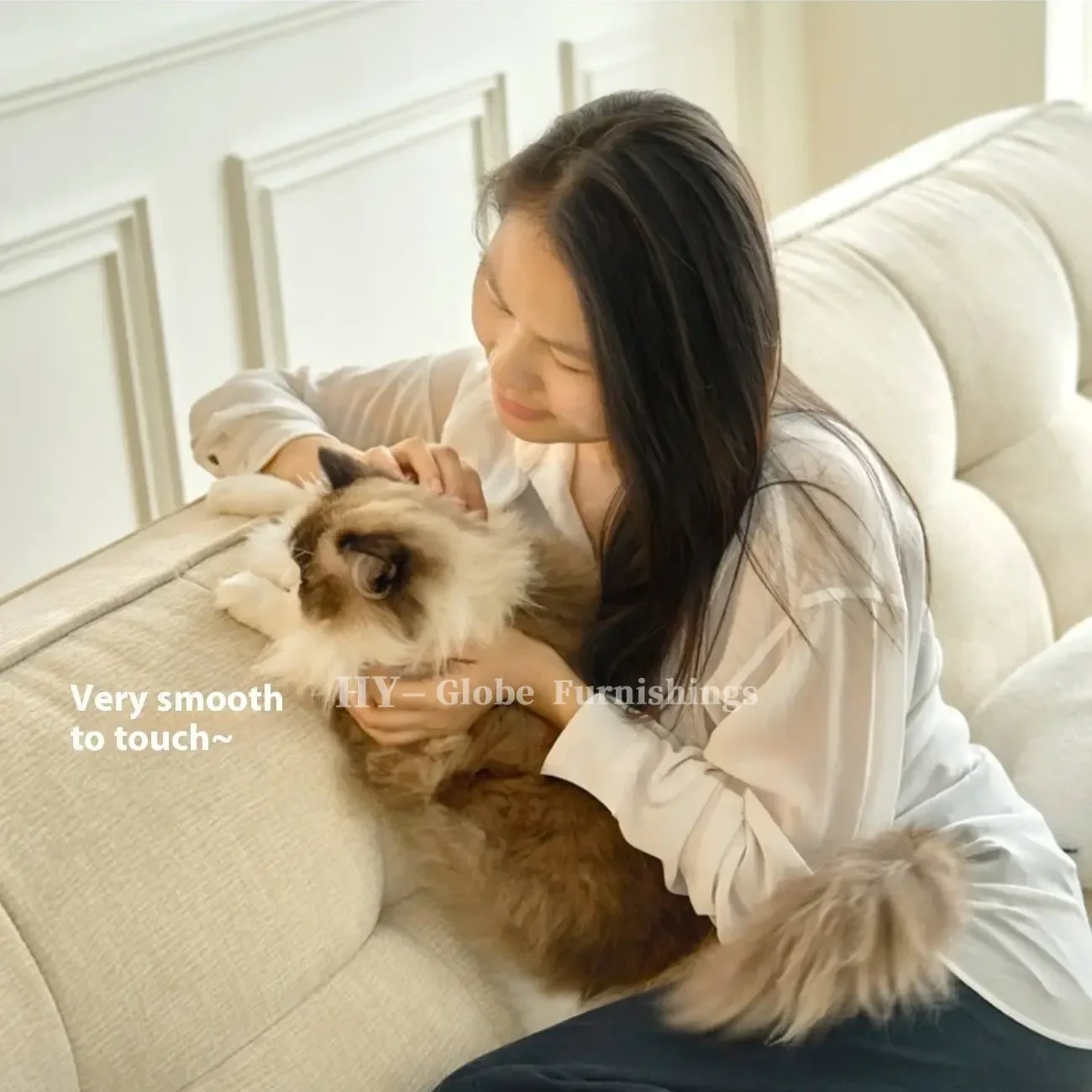 主图-08_副本 Globe Furnishings - New Damo Milk Cream Style Sofa