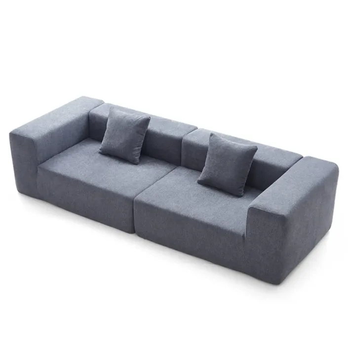 Folded Tofu-Style Modular Cushion Cover for Fabric Sofa