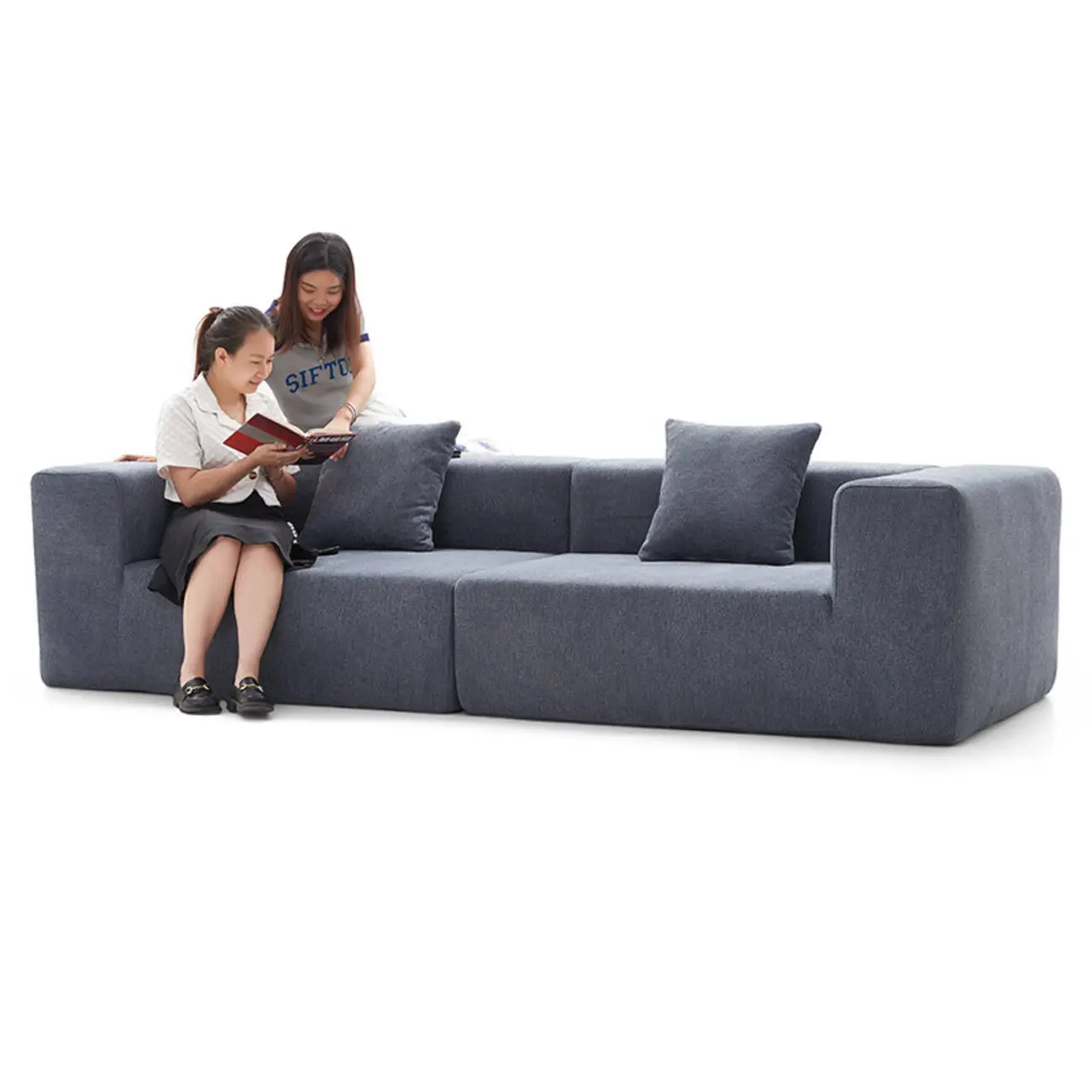 主图-3 Globe Furnishings - Folded Tofu-Style Modular Cushion Cover for Fabric Sofa