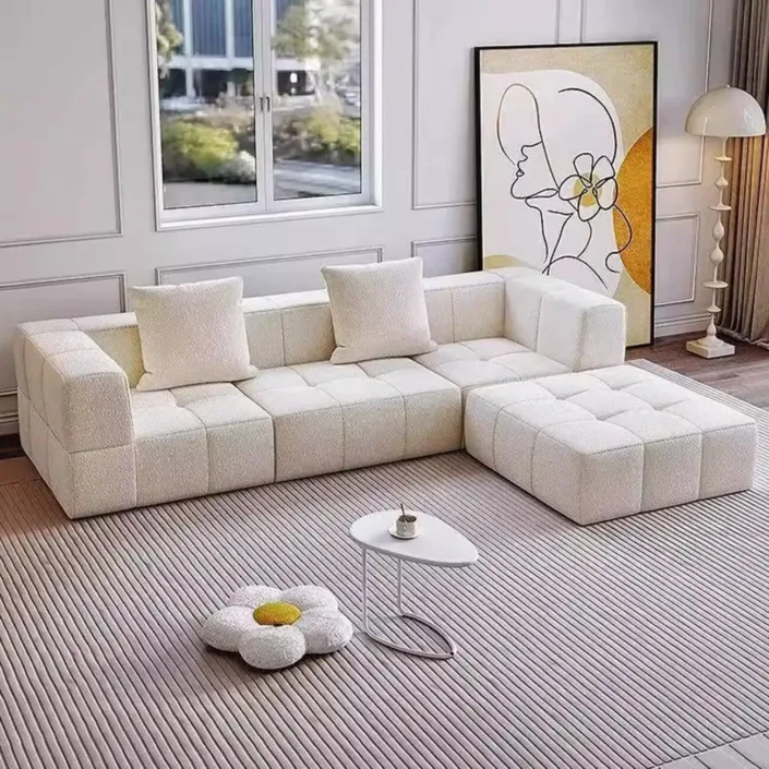 Straight-row combination fabric cotton candy compression sofa