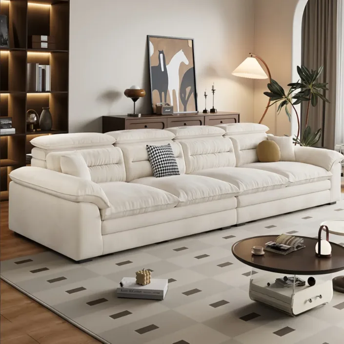 Nordic minimalist luxury technology fabric sofa