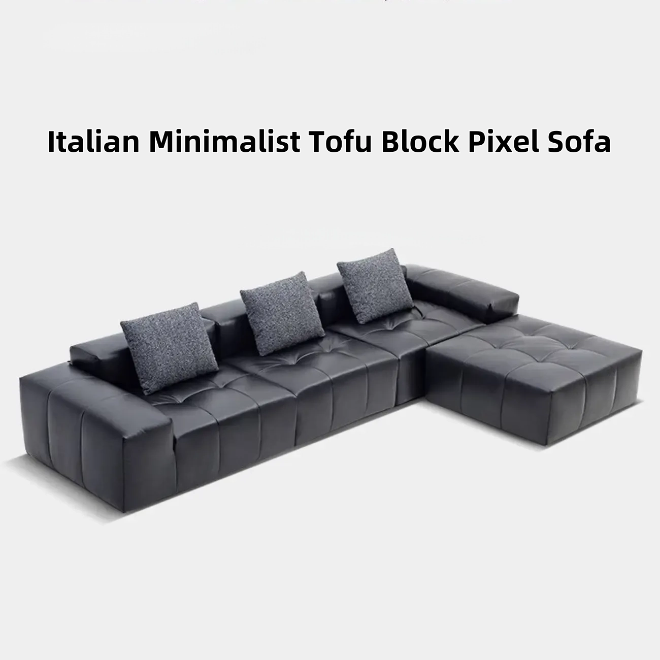 主图6 Globe Furnishings - Italian Minimalist Tofu-Block Pixel-Compressed Sofa