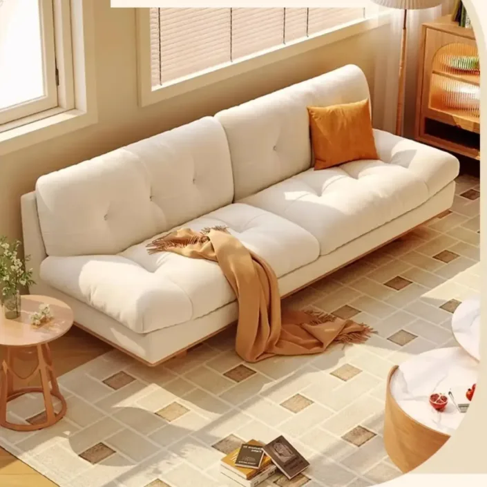 Nordic Cream Style Tech Wool Cloud Sofa