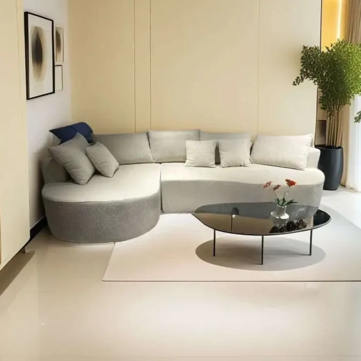 Globe Furnishings - Corner Sofa with Compression Mechanism Globe Furnishings - Corner Sofa with Compression Mechanism