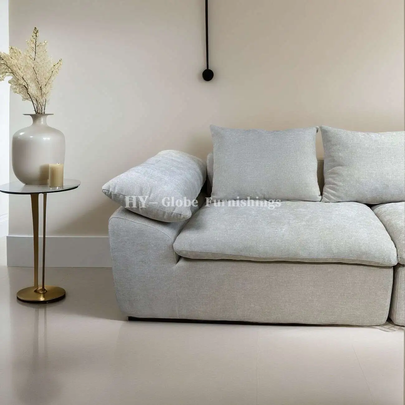 北欧奶油-客厅_33734537_2 Globe Furnishings - Cloud Comfort Compression Sofa