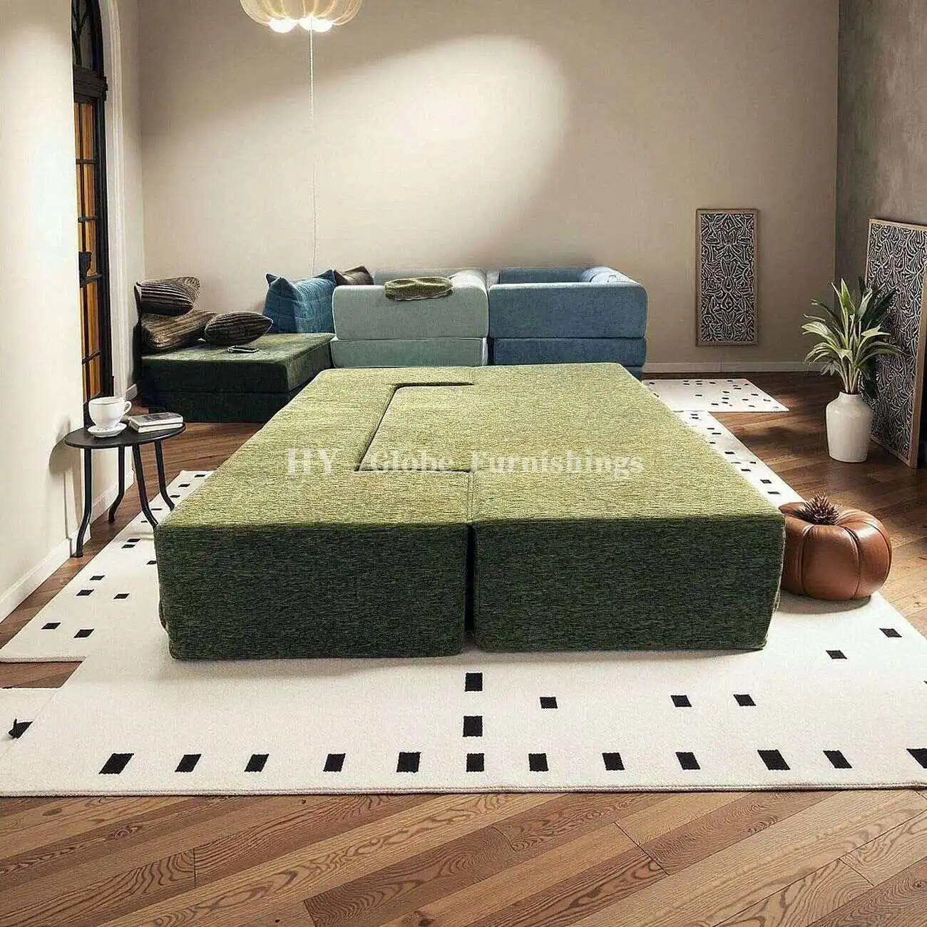 Globe Furnishings - Internet-famous Big Rhino Compressed Sofa 复古家居_33732011_1(1)