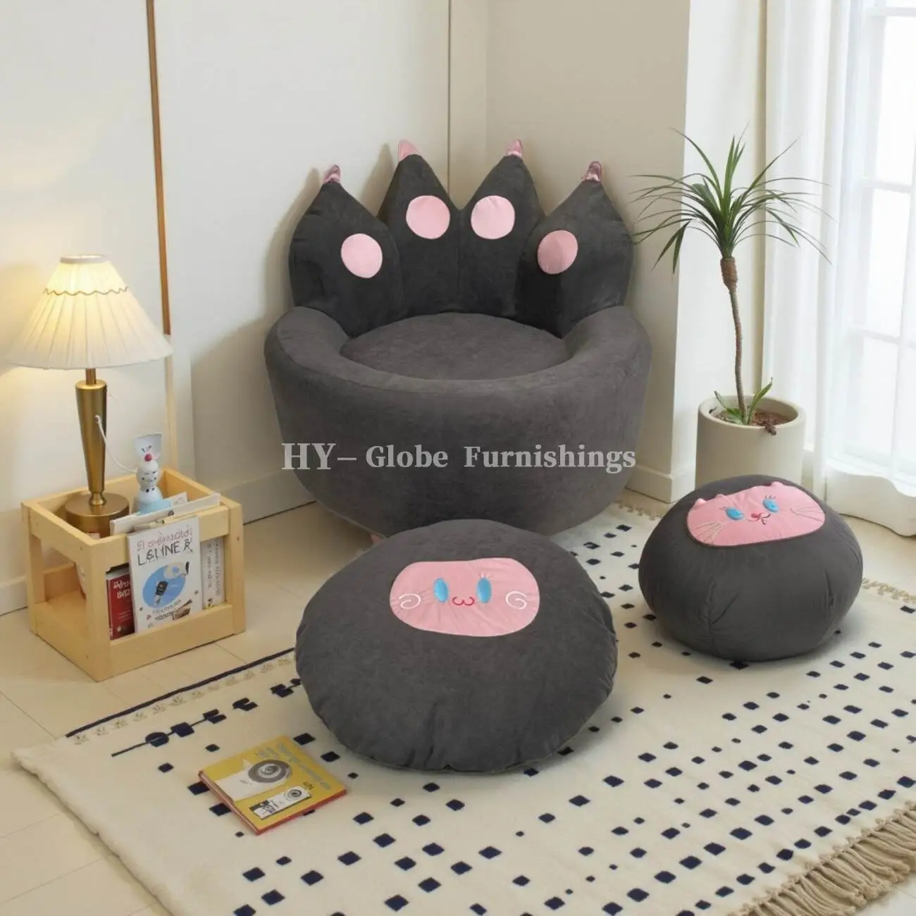 Globe Furnishings - Monster Cute Claw Compressed Sofa 奶油家居_33732670_1