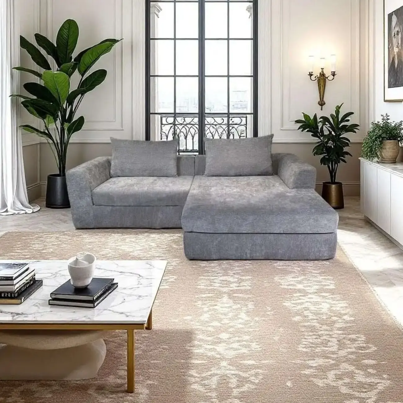 经典法式-冷白_33734053 Globe Furnishings - Modular Functional Compression Sofa