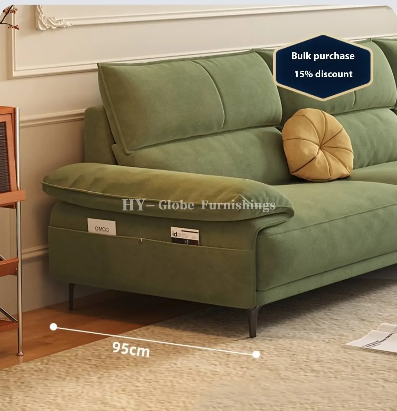 Globe Furnishings - Modular Creamy Style Tech Fabric Sofa