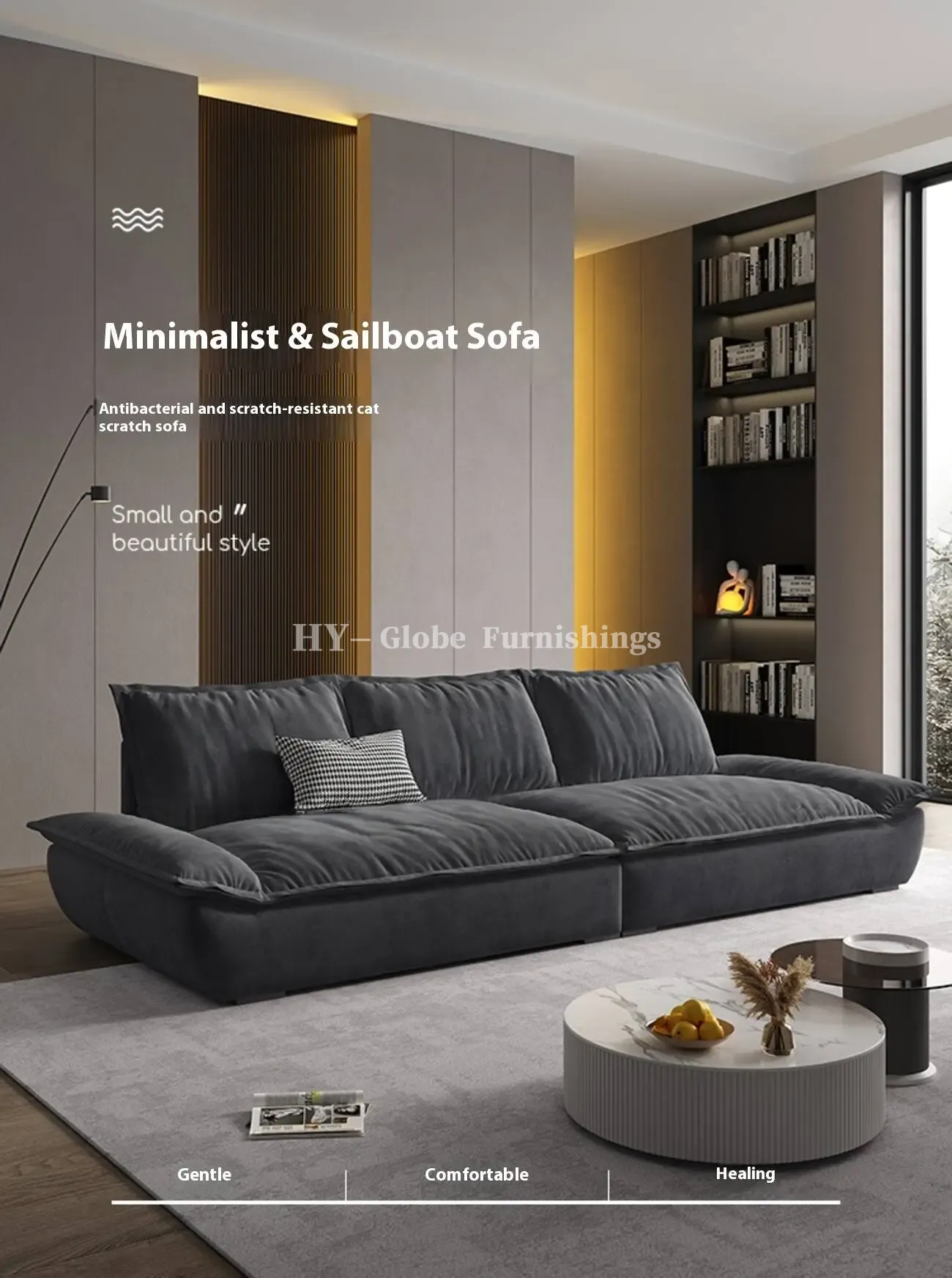Globe Furnishings - Nordic Sail Technology Fabric Sofa