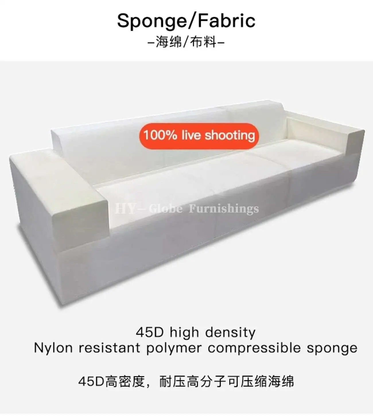Globe Furnishings - Folding Double-Person Compression Sofa Bed