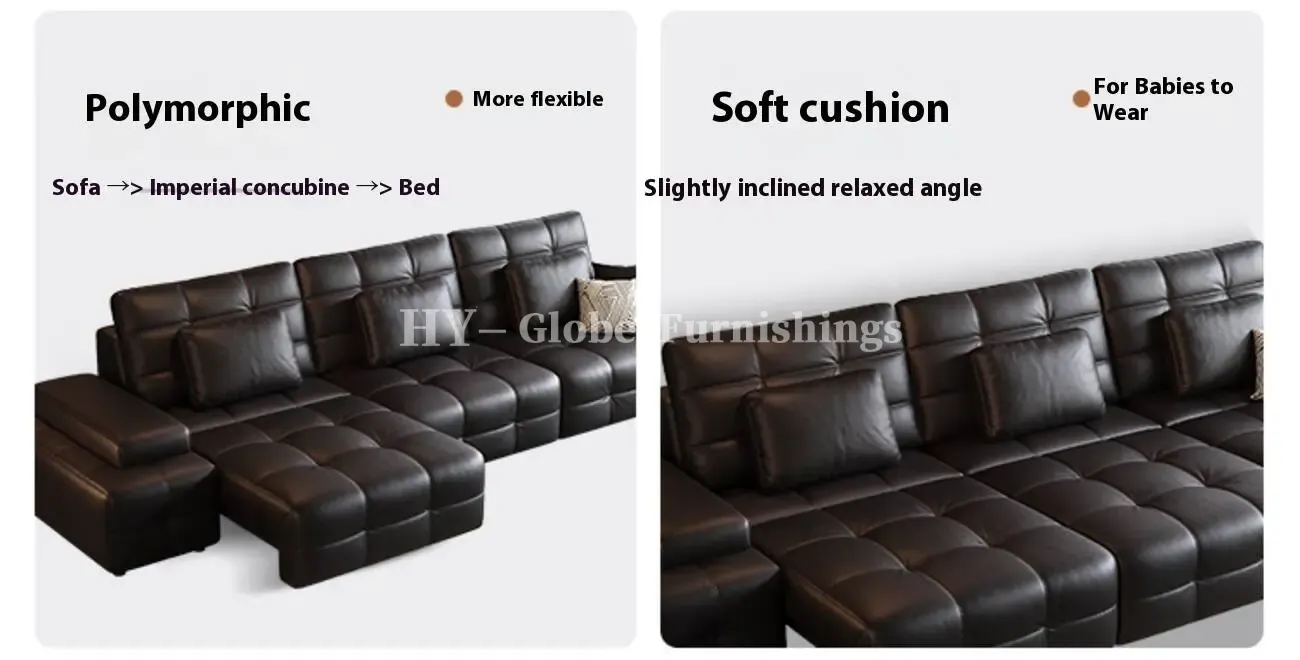 Globe Furnishings - Laurence Electric Multifunctional Leather Sofa