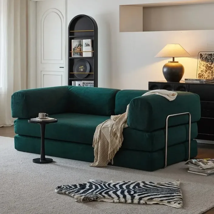 Corduroy Lazy Compressed Sofa Bed