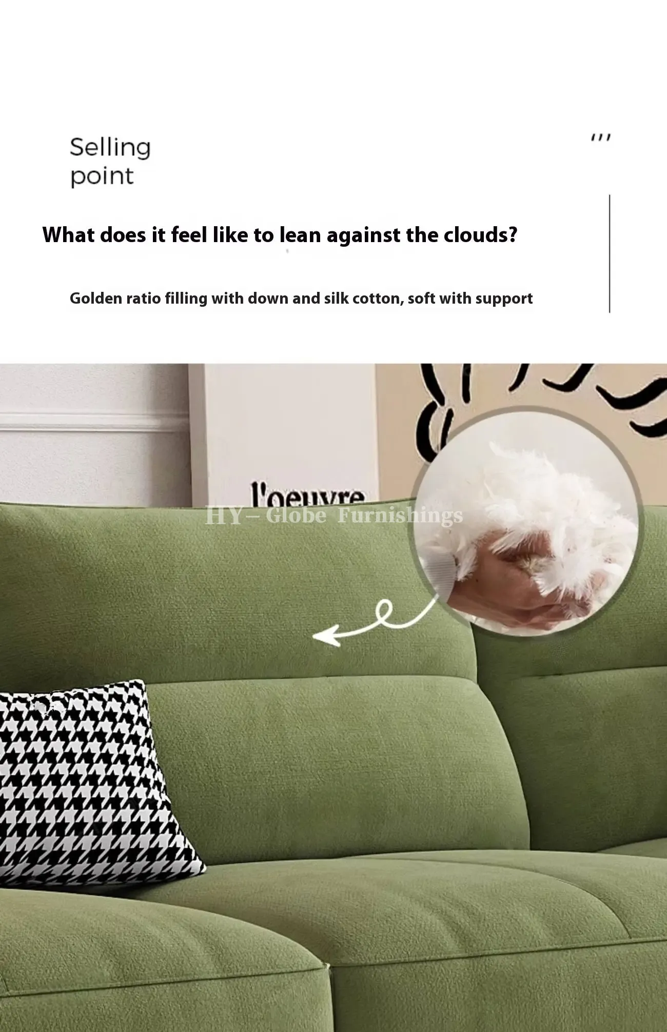 Globe Furnishings - Cream-Style Tech Fabric Sofa