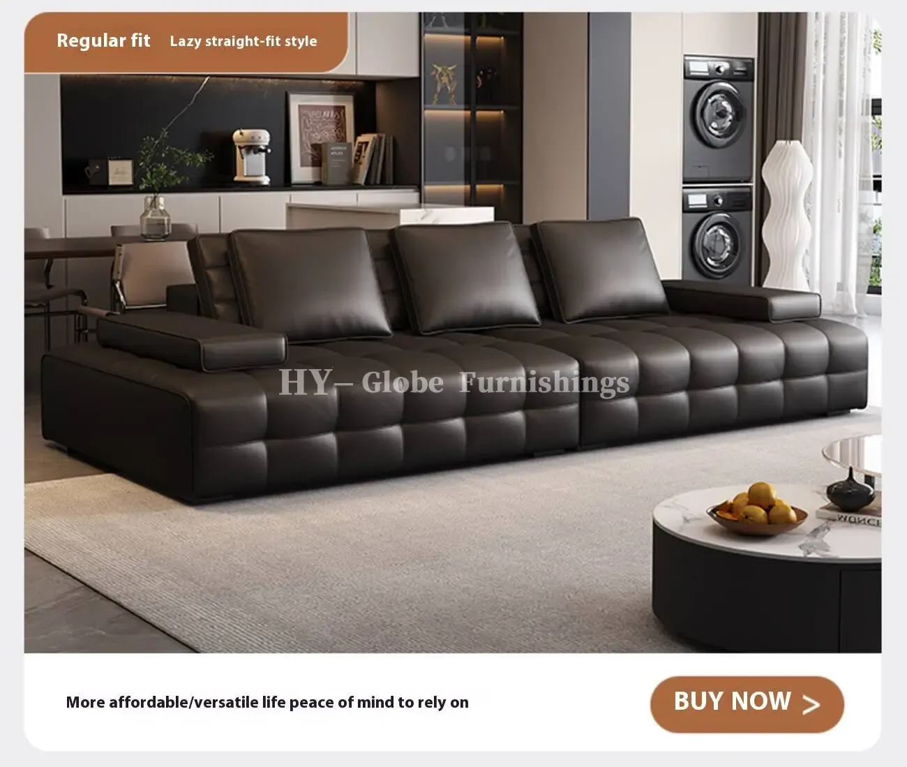 Globe Furnishings - Laurence Electric Multifunctional Leather Sofa